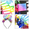 3 PACK Birthday Women Headband, Rainbow Tassel Birthday Tiara, Bling Happy Birthday Crown 'It's My Birthday' Headpiece for Party Favors Hair Accessories Decorations