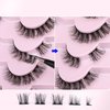 Focipeysa Lash Clusters DIY False Eyelashes Natural Wispy Faux Mink Lashes 13mm D Curl Cluster Eyelashes Extensions Natural Look Lashes DIY at Home