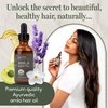 Ayuwell Amla Hair Oil, Lightweight Indian Hair Growth Oil - USDA All Types - Ayurvedic Hair Oil Nourishing Scalp, Indian Hair Oil, Bhringraj Oil, Amla Oil Hair Growth, Indian Hair Care - 2oz