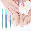 3 Pieces Diamond Nail File Set Metal Sapphire Buffer File Stainless Steel Double Side Nail File Manicure Files Natural Nail Emery Boards for Salon Home and Travel Women Men Rainbow Color