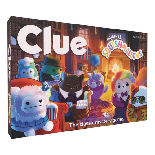 CLUE: Squishmallows Board Game| Official Squishmallows Merchandise | Collectible Clue Game Featuring Cam, Emily, Leonard, Lola and More