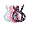 Ruihfas 6Pcs Fashion Twist Bow Wire Headbands Head Wrap Bunny Rabbit Ears Wired Hairbands Hair Holder Hair Accessories for Women and Girls