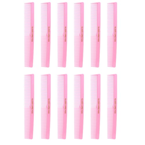 Allegro Combs 420 Hair combs Barber Comb Set Hair Cutting Pocket Styling For Hair Stylist 12 Count (Fresh Pink)