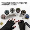 GAOY Anti UV Gloves for Gel Nail Lamp, Professional Fingerless UPF50+ UV Light Protection Gloves for Home DIY & Salon Use Nail Art Accessories