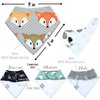 Diaper Squad 100% Organic Cotton Woodland 10-Pack Baby Drool Bandana Bibs for Boys and Girls