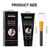 Blackhead Remover Mask, Charcoal Peel Off Face Mask, Blackhead Face Mask, Blackhead Peel Off Mask with Brush for Pore Cleansing and Blackhead Removal, Facial Skin Care for Men & Women, 100g
