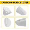 YUNHECAM Front Exterior Driver Door Handle Lock Bezel Cover Cap DS7Z-54218A15-DC Compatible with Ford Fusion 2013-2020,Edge 2015-2021 Left Side Key Hole Trim Replacement Pearl White