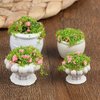 TBoxBo 4 Pcs Dollhouse Potted Plants,Miniature Artificial Plant Bonsai,Mini Flowerpot,Miniature Dollhouse Kit,Doll House Mini Plant,for 1:12 Dollhouse Decor, zgdYT67D1