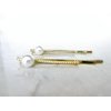 Set of 2 gold and pearl bobby pins
