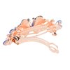 Sankuwen Luxury Butterfly Hair Barrettes Crystal Hair Clip Sparkly Metal Snap Hair Clip for Women Girls（Style-A,Purple）