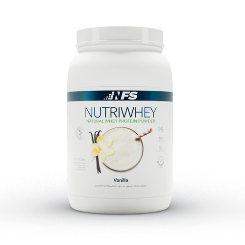 NF Sports Post Workout Nutri Whey Protein Powder, Dietary Supplement, Amino Energy, Supports Immunity & Health, BCAA Powder, Protein Powered, Helps Fight Stress (Vanilla Powder, 852g, 23 Servings)