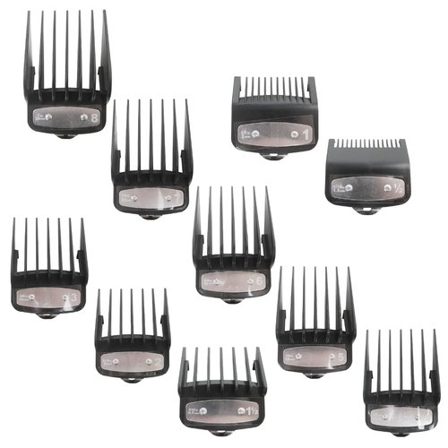 New Version 3170-400 Hair Clipper Guards Guides Set, 10pcs 1/16", 1/8", 3/16", 1/4", 3/8", 1/2", 5/8", 3/4", 7/8" and 1" Cutting Guides for Wahl Babyliss PRO Surker K7S/K9C/K9S
