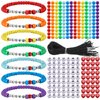 Ferreve 35 Sets Religious Bead Wristband Craft Kit Jesus Love Me Faith DIY Bead Craft Kit Love Charms Letter Beads for VBS Week Sunday School Christian Bible Verse Gifts Making