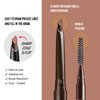 Kiss New York Professional Eyebrow Pencil, D-Shape Design for Line & Fill, Dual-Sided Retractable Brow Definer with Spoolie, Silky Smooth Texture, Cruelty-Free (Brunette)