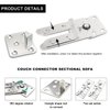 DEEPDREAM 2 Pack Sectional Couch Connectors Metal Couch Clips Sofa Connector Interlocking Furniture Connector with 24 Screws