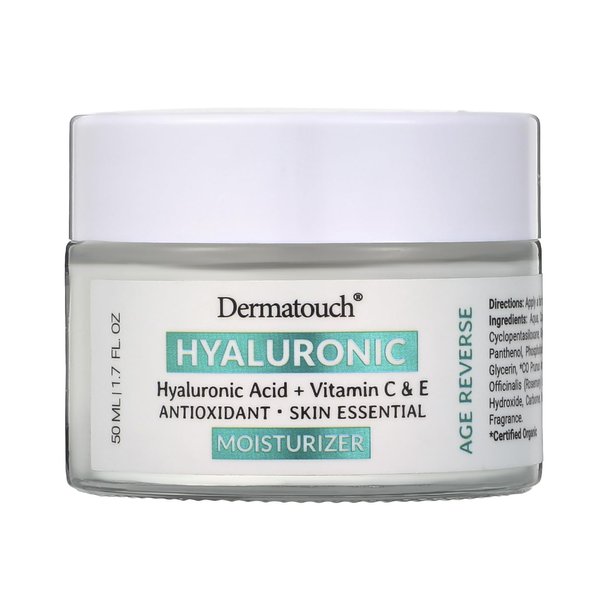 DERMATOUCH Hyaluronic Acid Moisturizer with Vitamin C & E, 1.7 fl oz