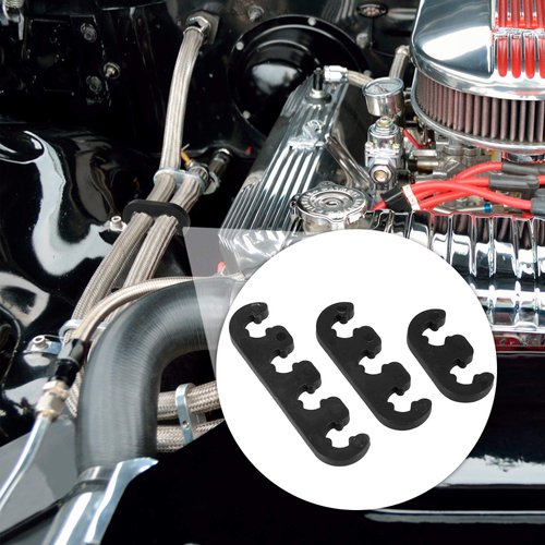 X AUTOHAUX 6pcs 7mm 8mm 8.5mm 8.8mm Car Engine Spark Plug Separators Ignition Wire Separators Holder Black