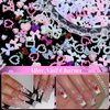3D Nail Gems Rhinestones Charms Butterfly Star Bowknot Tiny Flower Nail Art Charms Variety Nail Charms Heart Nail Pearls Butterfly Star Cherry Nail Rhinestones Charms for Manicure DIY Accessories
