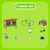 Schleich Farm Animal Toys and Playsets - Farm World 8 Piece Rabbit Hutch Set with Figurines, Farming Hutch and Accessories for Kids Ages 3 and Above