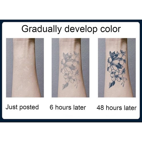 5 PCS Herbal Tattoo Stickers Flame Seedlings Hand Back Juice Temporary Tattoo Tattoo Men And Women Models Waterproof And Durable