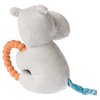 Mary Meyer Soft Baby Rattle with Soothing Teether Ring, 6-Inches, Jewel Hippo