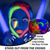 QIUFSSE 8 Colors Neon Face Paint Glow in The Dark UV Blacklight Body Paint Professional Water Activated Face Paint for Adults Kids Halloween Makeup