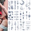 OohFaice Temporary Tattoos, Semi Permanent Fake Tattoo, Realistic, 1-2 weeks Long Lasting, Waterproof Temp Tattoo for Teen Girl Adult Women, 12 Sheets Tiny Small Tattoo Stickers with Plant Based Ink