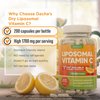 DACHA Natural Liposomal Vitamin C - 1700mg, 200 Capsules, Immune System & Collagen Booster, High Absorption Fat Soluble VIT C, Buffered, Skin Vitamins, Sunflower Lecithin