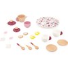 Janod Twist My First Tea Set - 16 Piece Wood and Felt Beginner Play Food Set - Includes Everything for Teatime - Pretend Play Set - Ages 2 - 5 Years - J06631
