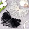 OIIKI 2 Pack Korean-Style Lace Mesh Barrette Hair Clips, Breathable Flower Dot Clips for Wedding, Party, Valentine's Day (Black, White)