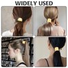 3Pcs Gold Hair Cuffs, Gold Ponytail Cuff Tail Hairpins Clip, Metal High Tail Hair Clip Ponytail Hair Clip for Ladies Long Hair, Hair Band Delicate Hair Cuffs for Ponytails Women Girl Thick Hair Rings