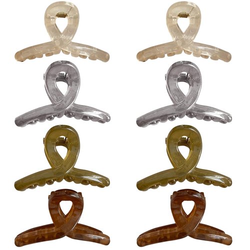 MARY LAVENDER Hair Clip, Medium Hair Claw Clips 1.8 Inch, Non Slip Hair Jaw Clips for Women and Girls, Strong Hold Tortoise Banana Hair Clips, 4 Colors (1 Count)