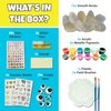 JOYEZA Rock Painting Kit Deluxe, Arts and Crafts for Girls Boys Age 6+, 12 Rocks Tween Gift Art Set, Waterproof Paints, Craft Kits Art Supplies, Kids Crafts Ages 6-8, Kids Activities 6 7 8 9 10