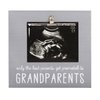Pearhead Grandparents Pregnancy Announcement Sonogram Picture Frame, Ultrasound Photo Gift and Pregnancy Reveal Keepsake for Grandmothers and Grandfathers, 6.75x7.25 Photo Insert, Distressed Gray