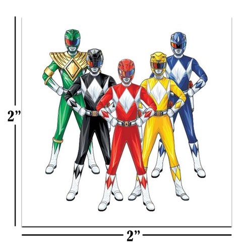 Power Rangers Temporary Tattoos Party Favors Bundle ~ 70+ Perforated Individual 2" x 2" Power Rangers Tattoos for Kids Boys Girls (Power Rangers Party Supplies MADE IN USA)