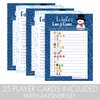 DISTINCTIVS Winter Holiday Party Games – Winter Themed Emoji Picture Guessing Game and Fact or Flake Winter Trivia (2 Game Bundle for Kids) - 25 Dual Sided Cards