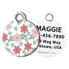Dog Tag Art Summer Bloom Pet ID Tag for Dogs and Cats, Silent Polymer Coated Stainless Steel Nametag with Customized Identification Information - Small .875" Diameter