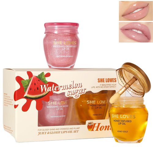 VSTYLE 2 Bottle Watermelon Honey Lip Mask Day Overnight Lip Care Mud Cream Moisturizing Nutritional Supplements Reducing Wrinkles Lip Balm for Women Man Daily Care Hydrate & Plump Dry Chapped Lips
