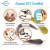 Glaciart One Felt Cat Snake Toy – Soft Fuzzy Enrichment 100% Natural Wool Toy - Interactive Catnip Play Cat Toy Set - Safe for Pets, Non-AZO Colored Dyes - 18” Long