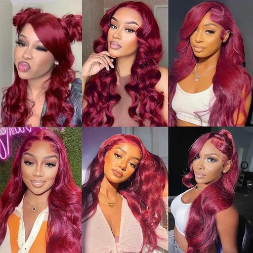 30 30 30 Inch 99J Human Hair Bundles Wine Red Body Wave Human Hair Bundles Brazilian Unprocessed Virgin Hair 3 Bundles Burgundy Bundles 99J Body Wave Bundles Human Hair Extensions