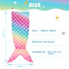 Mermaid Tail Blanket - Plush Mermaid Wearable Blanket for Girls Teens All Seasons Soft Flannel Snuggle Blanket little Mermaid Scale Sleeping Bag 55" x 24" (Rainbow)