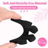 Mumufy 500 Pcs (250 Pairs) Toe Separators Pedicure Tool Kit Soft Toe Spacers for Pedicures Toe Spreaders Toe Finger Dividers for Women Girls Men Feet Nail Toenails Art Painting Polish Spa (Black)