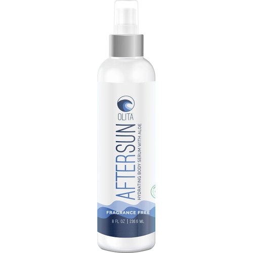 Olita AfterSun Body Serum - Fragrance Free - 8 oz - Hydrating Body Oil with Aloe Vera - All-Natural with Vitamin E - Cooling Sunburn Relief