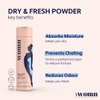 womn Intimate Comfort Dry & Fresh Powder – Premium Talc-Free Body Powder Against Moisture, Friction & Odor. 3.5 Oz.