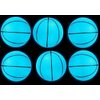 Toys+ Glow Balls! Glow in The Dark Mini Basketball (3 Pack) (Blue 6 Pack)