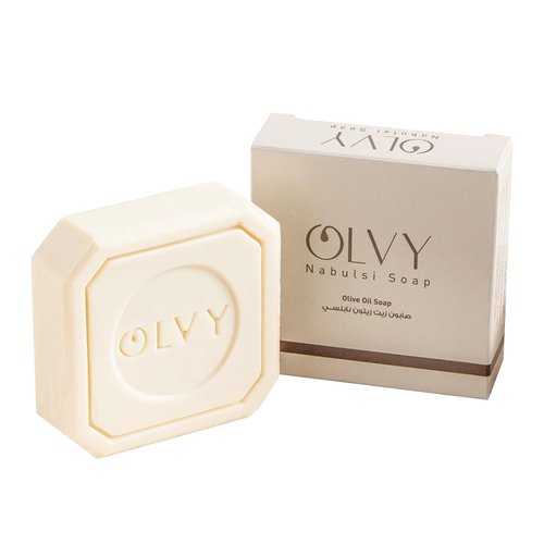 Olvy Original Olive Oil Bar Soap, 3.5 oz, Moisturizing for Dry & Sensitive Skin, Vegan, Natural Inspired by Traditional Palestenian Soap Original Olive Oil (Unscented)