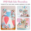Acmee 115 PCS Ball Cake Toppers - Mini Balloon Cake Decorations Foam Ball Cupcake Picks DIY cake Insert Toppers for Gender Reveal Baby Shower Birthday Party- Blue Pink