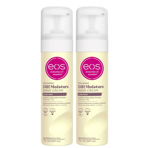 eos Shea Better Women's Shave Cream- Vanilla Bliss, Shea Butter Skin Care, Shaving Cream for Women, 14 fl oz, 2-Pack