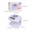 Air Nail Dryer with Automatic Sensor, 300W Timing Nail Fan Blow Dryer for Both Hands and Feet, Warm & Cool Wind Blower for Regular Nail Polish, Home and Salon Use No Harmful (Light Blue)
