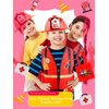 Flotory 9 Pcs Kids Fireman Costumes Include 3 Firefighter Vests 3 Fireman Helmets 3 Firefighter Tote Bag Firefighter Dress Up Set for Boys Girls Birthday Halloween Pretend